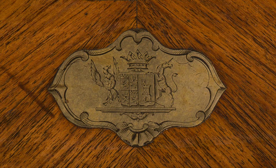 Julien-Nicolas RIVART (1802-1867) - Elegant emblazoned sewing table with decoration of porcelain marquetry-4