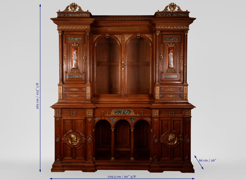 Édouard LIÈVRE (Author of the model, 1829 – 1886), Paul SORMANI (cabinetmaker, 1817 – 1874 or 1875) Neo-Renaissance ceremonial sideboard and buffet-18