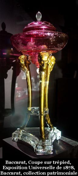 BACCARAT, Pair of Mounted Vases, circa 1878-7