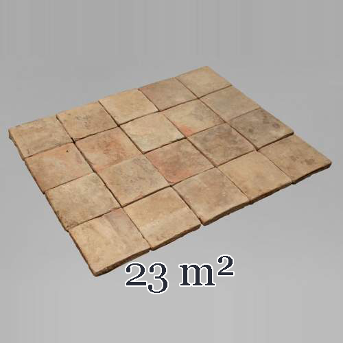 18th century floor, composed of raw clay slabs