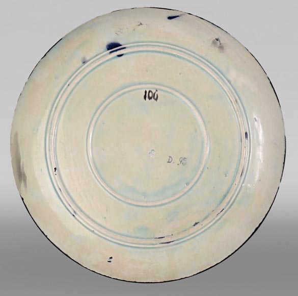 J. VIEILLARD & CIE Manufacture, A rare dish decorated with Koi carp in Japanese style-5