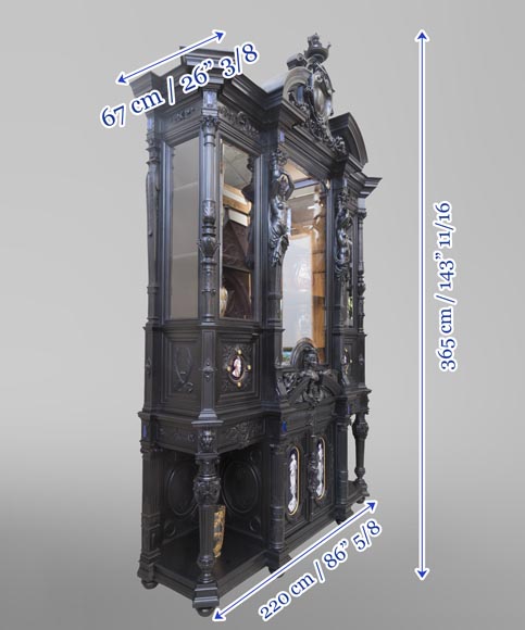 Henri LEMOINE, Maison LEMOINE, LEMARCHAND AND Edmond BÉRANGER, Exceptional Renaissance-style library 