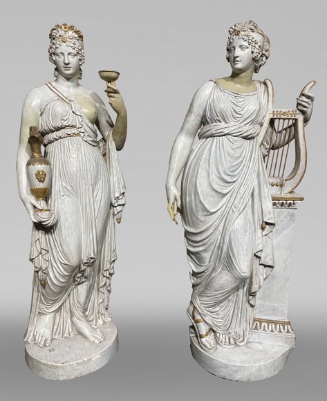 Plaster statuary group Hebe and Terpsichore-0