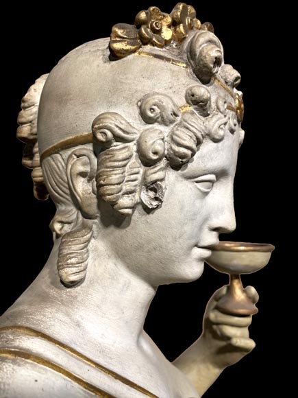 Plaster statuary group Hebe and Terpsichore-4