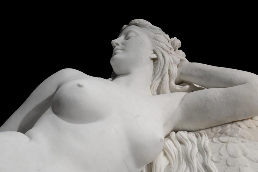 Splendid Statuary Carrara marble statue representing « Armida's dream » by Amand-Désiré-Honoré Barré, World's Fair of 1878 Splendid Statuary Carrara marble statue representing « Armida's dream » by Amand-Désiré-Honoré Barré, World's Fair of 1878-1