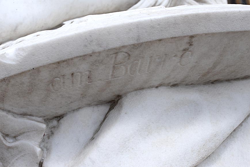 Splendid Statuary Carrara marble statue representing « Armida's dream » by Amand-Désiré-Honoré Barré, World's Fair of 1878 Splendid Statuary Carrara marble statue representing « Armida's dream » by Amand-Désiré-Honoré Barré, World's Fair of 1878-10