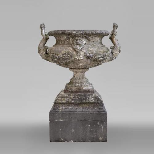 Ducel foundry, Important vase with mermaid, second half of the 19th century