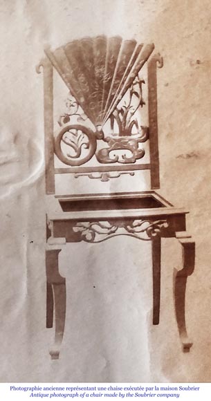 Maison Soubrier, Pair of chairs with fan-shaped backs-1