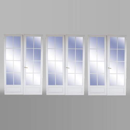 Set of three double doors with mirror 