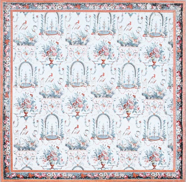 A beautiful set of polychrome wallpaper from a room-2