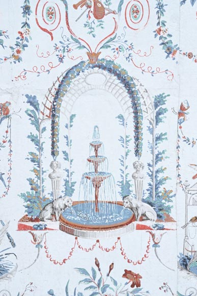 A beautiful set of polychrome wallpaper from a room-9