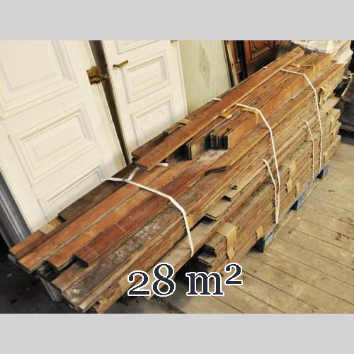 Linear mahogany parquet flooring from the 19th century