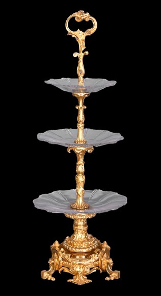 Napoleon III Style Gilt Bronze and Cut Crystal Centrepiece, circa 1850-2