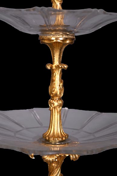 Napoleon III Style Gilt Bronze and Cut Crystal Centrepiece, circa 1850-4