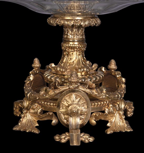 Napoleon III Style Gilt Bronze and Cut Crystal Centrepiece, circa 1850-5