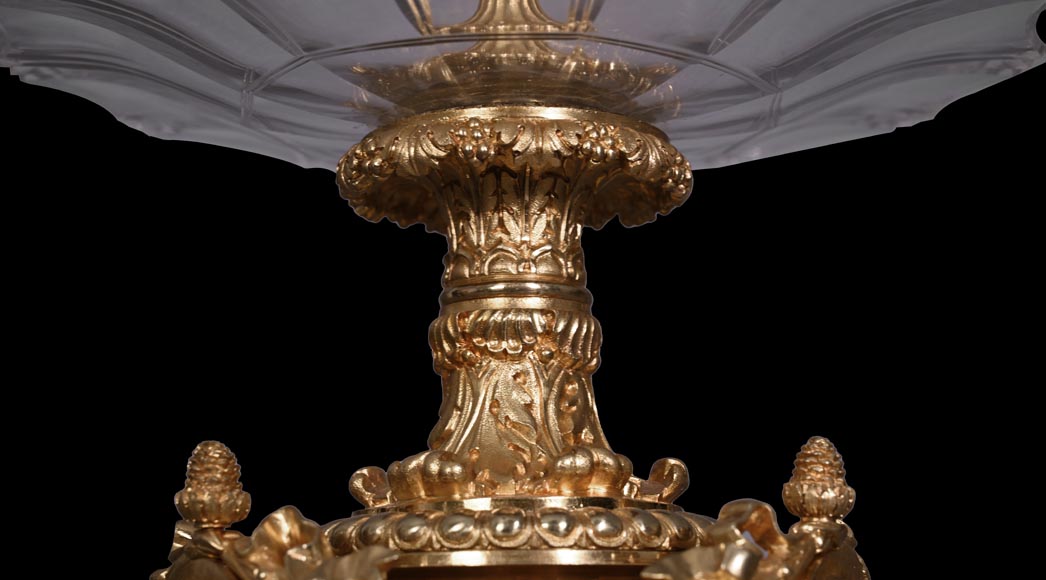 Napoleon III Style Gilt Bronze and Cut Crystal Centrepiece, circa 1850-6