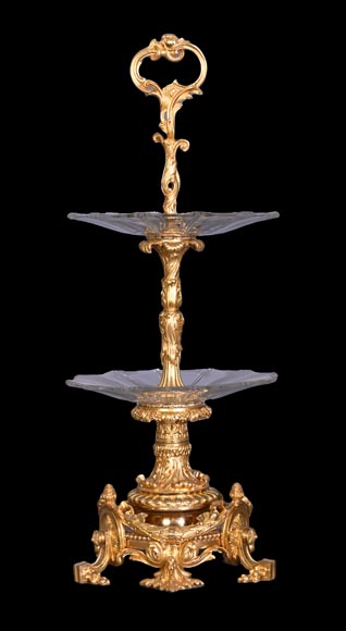 Napoleon III Style Gilt Bronze and Cut Crystal Centrepiece, circa 1850-7