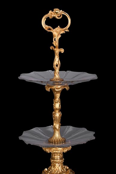 Napoleon III Style Gilt Bronze and Cut Crystal Centrepiece, circa 1850-8