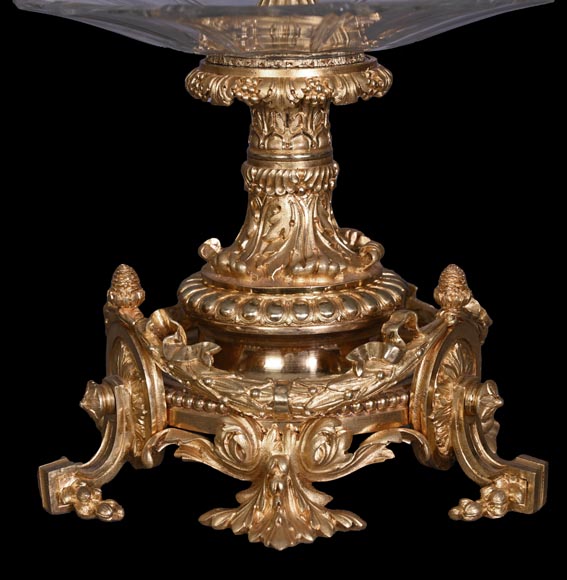Napoleon III Style Gilt Bronze and Cut Crystal Centrepiece, circa 1850-9