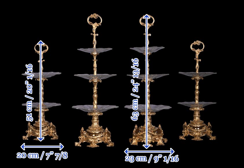 Napoleon III Style Gilt Bronze and Cut Crystal Centrepiece, circa 1850-10