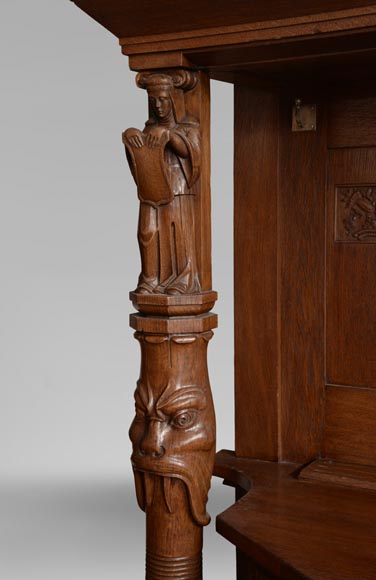 Oak dining room, decoration inspired by Nordic mythology-9