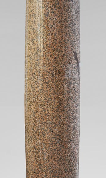 Pair of antique granite columns-3