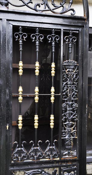 Set of four modern cast iron double doors in the style of 18th century gates-4