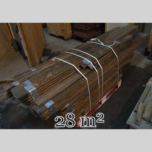 Lot of about 28 m2 of linear oak parquet flooring