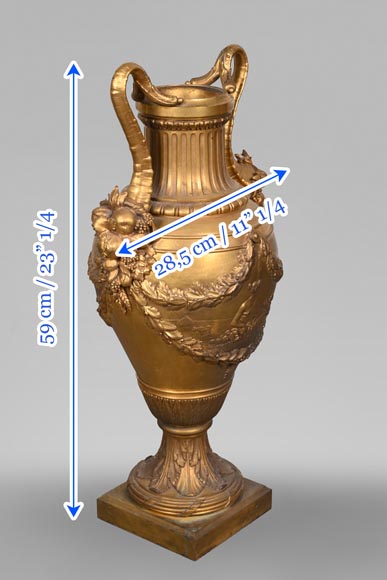 Ferdinand Barbedienne (1810-1892), Large Antique-Style Gilt Bronze Vase Ferdinand Barbedienne (1810-1892), Large Antique-Style Gilt Bronze Vase-11