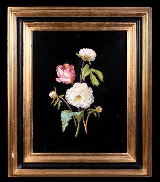 Julien-Nicolas RIVART, two porcelain marquetry panels on wood-6