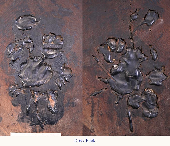 Julien-Nicolas RIVART, two porcelain marquetry panels on wood-12