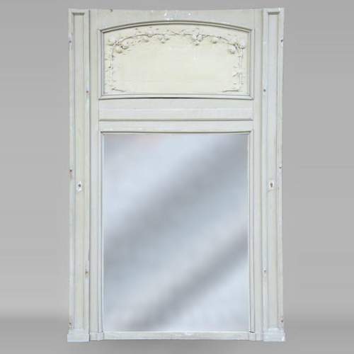 Antique trumeau decorated with garlands of fruit