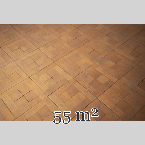 Lot of 55 m2 of square oak parquet flooring