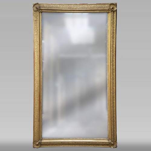 Antique gilded trumeau from the Restoration period decorated with shells