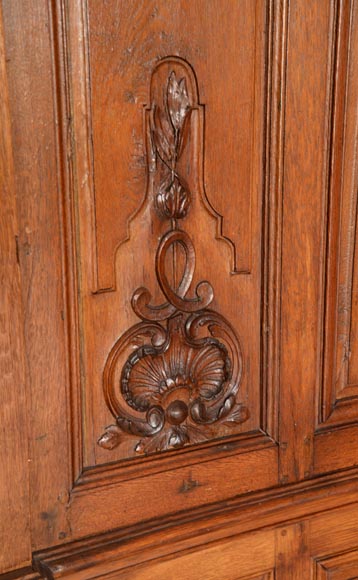 Carved oak woodwork transition style, end of the 19th century-10