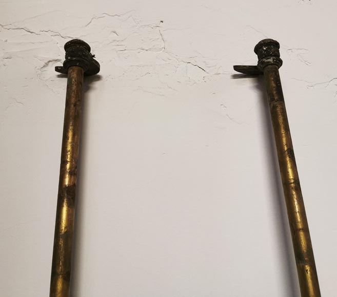 Pair of bronze cremone bolts signed 