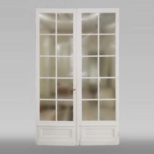 Important double doors with panes, end of the 19th century