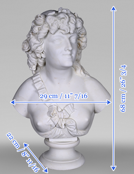 Auguste Clésinger, Bust of a Woman or Flora-10