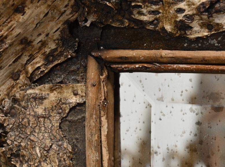 Rectangular Mirror with Raw Oak Wood Frame-2