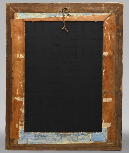 Rectangular Mirror with Raw Oak Wood Frame-5