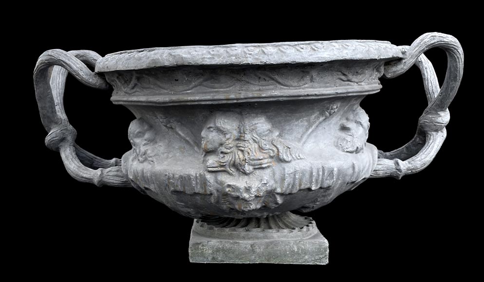 Pair of lead vases after the Warwick Vase-2