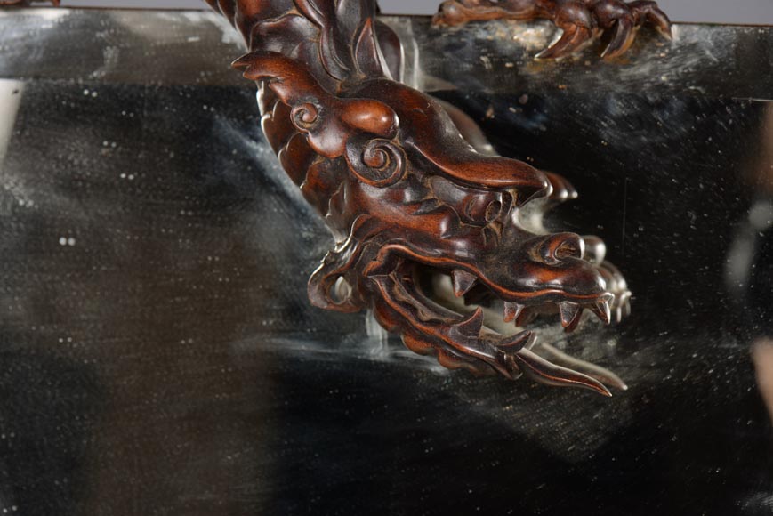 Japanese style bevelled mirror attributed to Gabriel Viardot-2