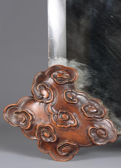 Japanese style bevelled mirror attributed to Gabriel Viardot-5