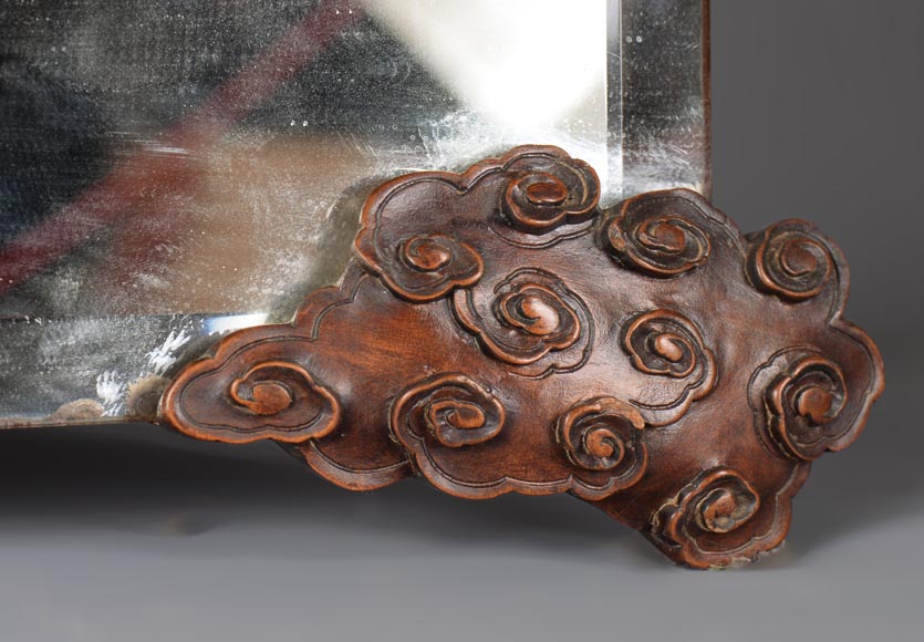 Japanese style bevelled mirror attributed to Gabriel Viardot-6