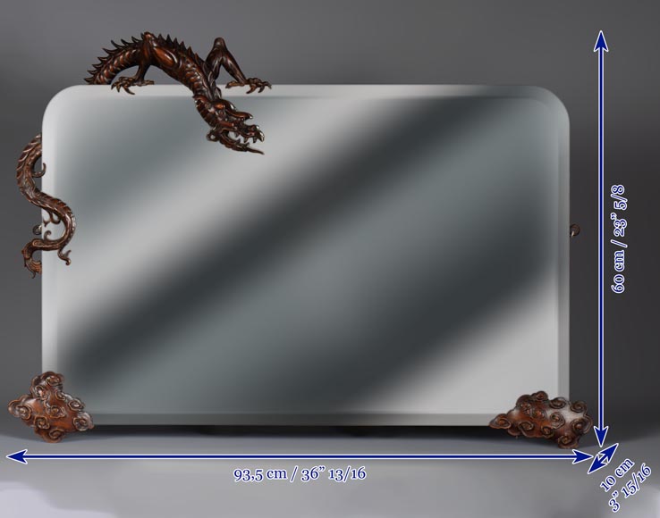 Japanese style bevelled mirror attributed to Gabriel Viardot-8