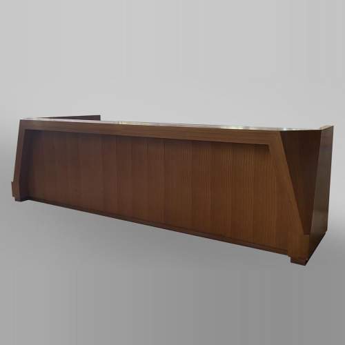 Important reception counter covering of veneer, second half of the 20th century