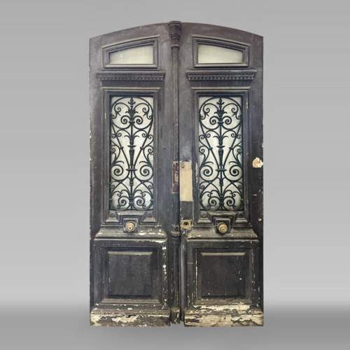 Importante double front door, 19th century