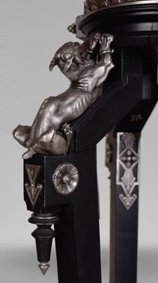 Charles-Guillaume DIEHL, Pair of Pedestals in wood and Bronze, circa 1870-6