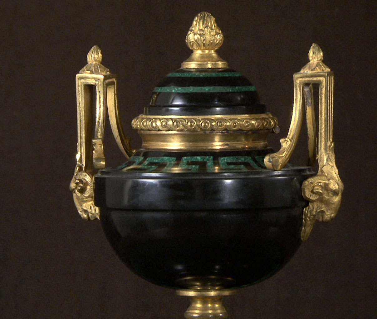 TAHAN: Malachite and Marble Inkwell-1