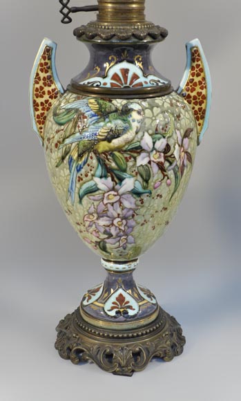 Pair of &ldquo;parakeets Lamps&rdquo; signed E. BERNARD-1